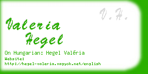 valeria hegel business card